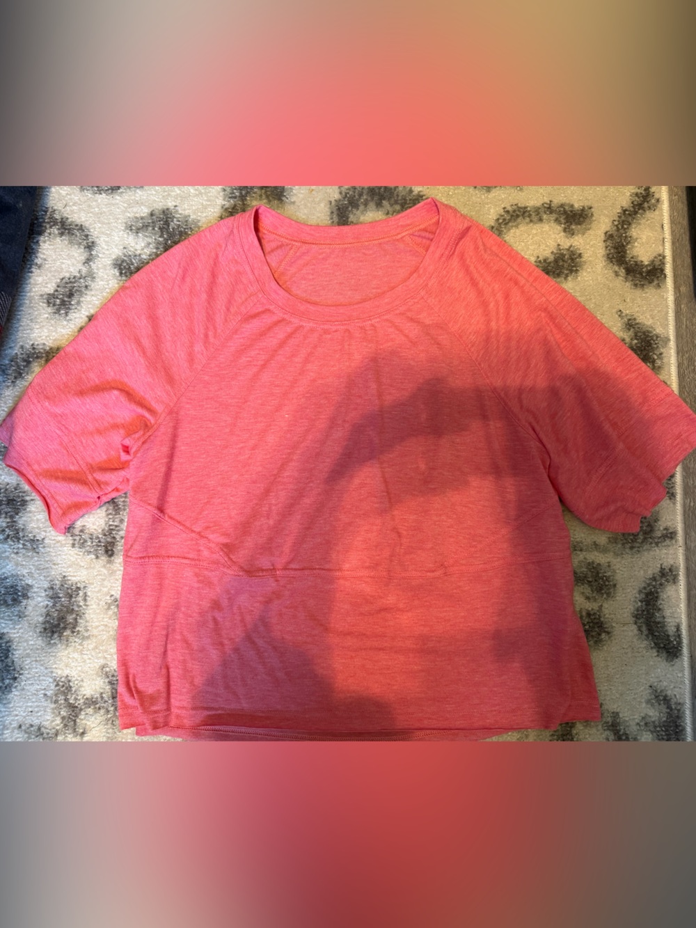 SHEIN Coral Pink Short Sleeve Crewneck Top